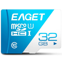 A real 32 GB microSD card, already in the camera